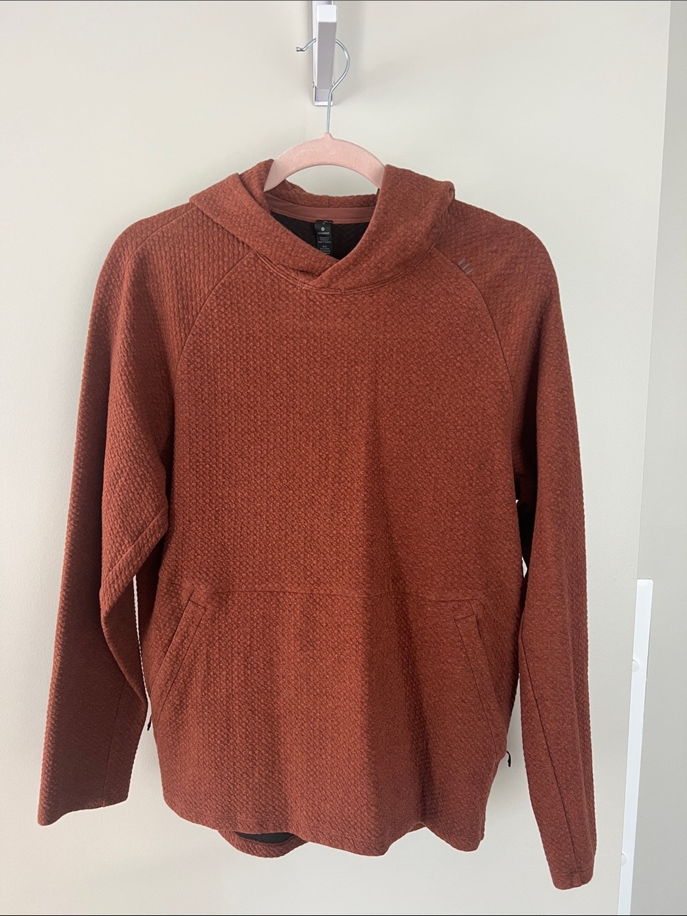 lululemon athletica Men's Burnt Orange Knit Crewneck Hoodie